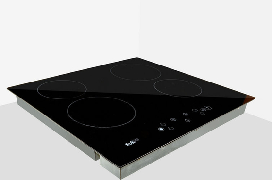 Sécurité en céramique en verre adaptée aux besoins du client de Cooktop de brûleur au Portable quatre pour le ménage ou le message publicitaire