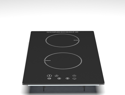 Cuiseur d'induction mince superbe de brûleur de zone du certificat 2 de la CE double 1400W et 2000W