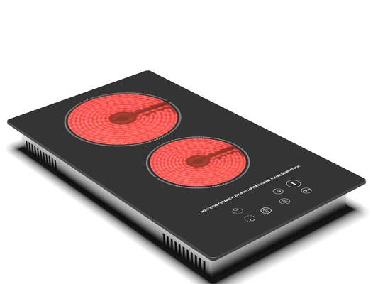 Cuiseur en céramique infrarouge de double brûleur de cuisine avec du CE, C.A. 4000W de la certification 230V de CB
