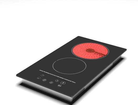 Petit double cuiseur d'induction qui respecte l'environnement de brûleur, induction portative mince superbe Cooktop