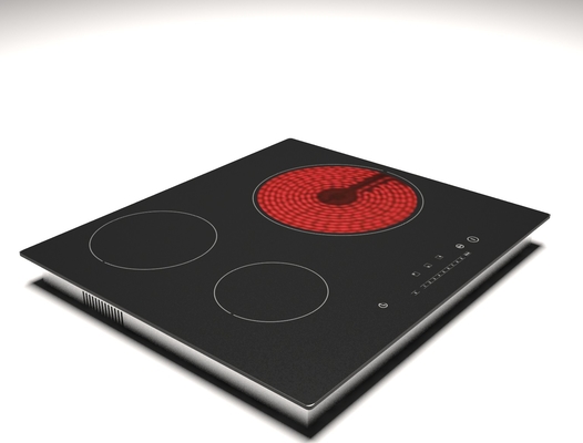 Induction hybride Cooktop de brûleur de Cooktop 6000W trois de commande numérique pour le message publicitaire